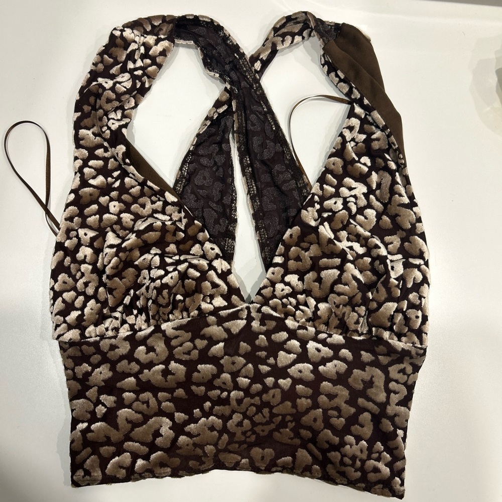 Urban outfitters cheetah crop top